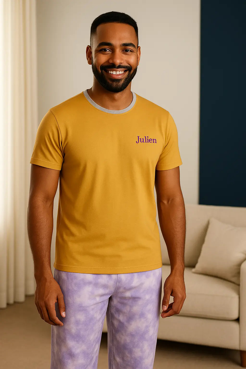 Pyjama homme ensemble éclat lavande LB Pyjama