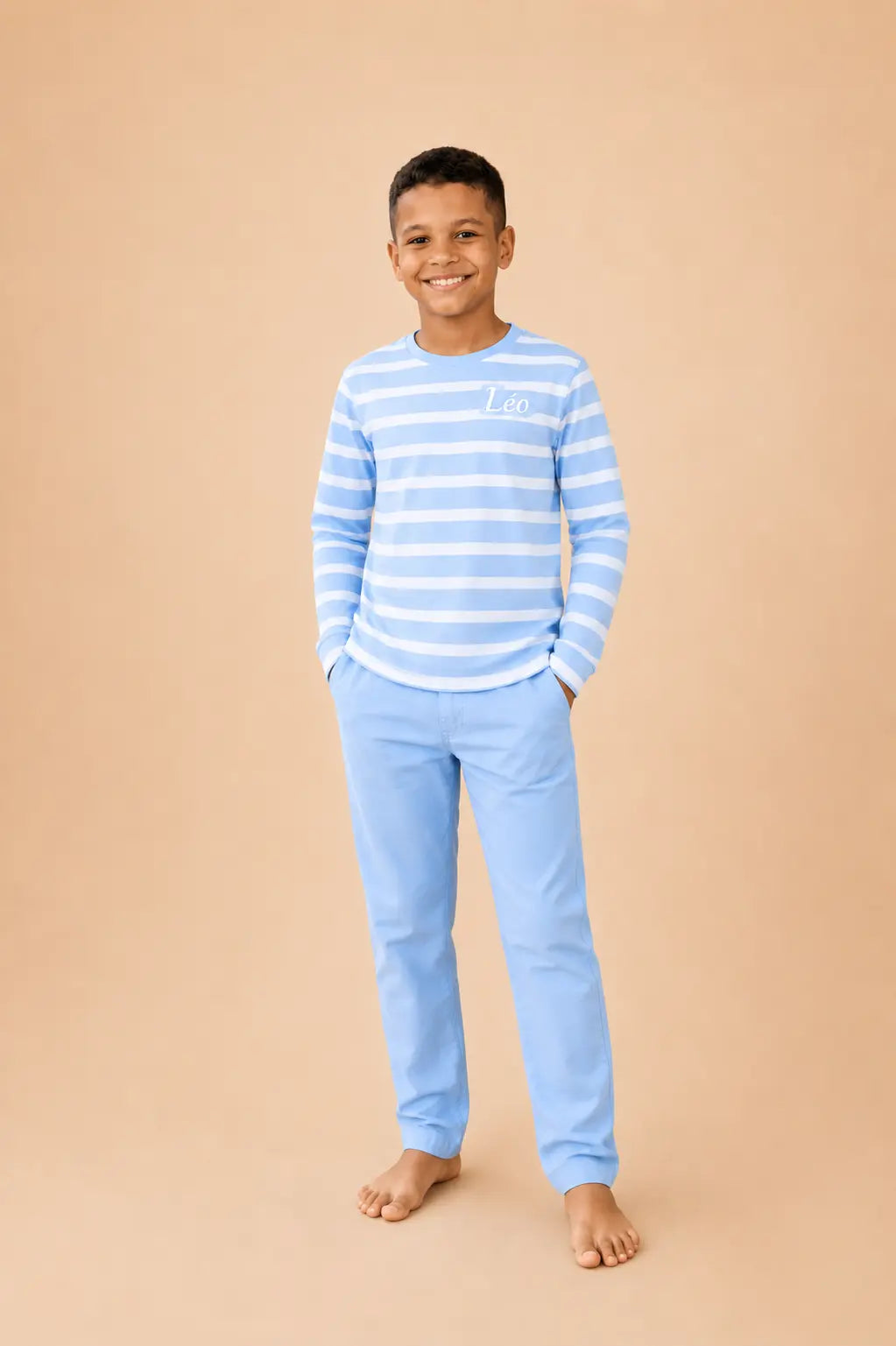 Pyjama garçon - ensemble bleu sérénité