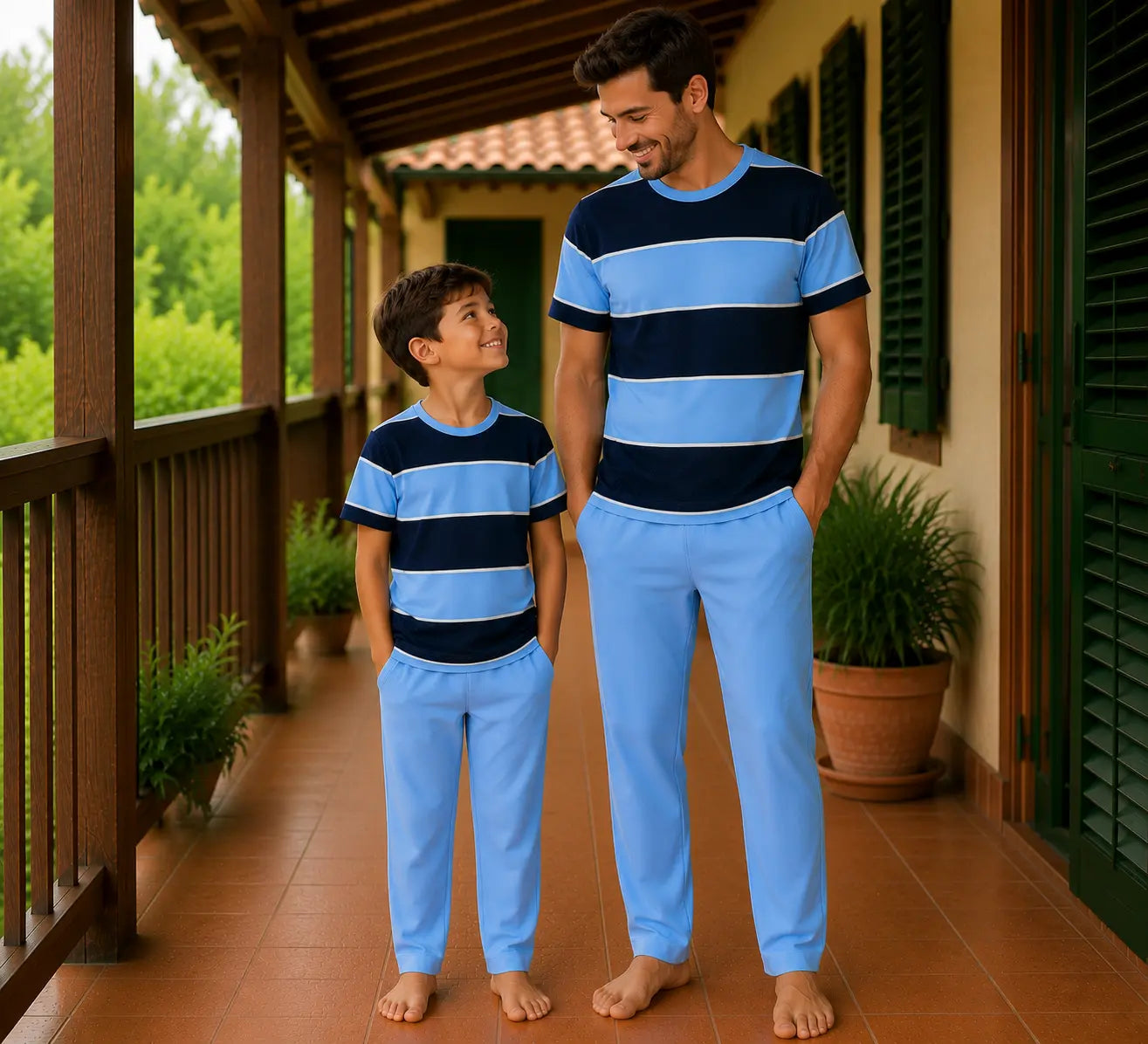 Pyjama Père et fils - Ensemble gris signature (Copie) LB Pyjama