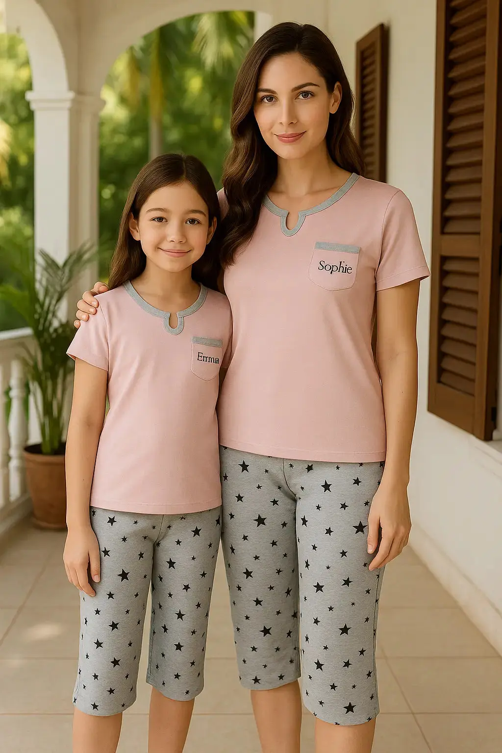 (Copie) Pyjama duos mere fille ensemble bleu réconfort LB Pyjama