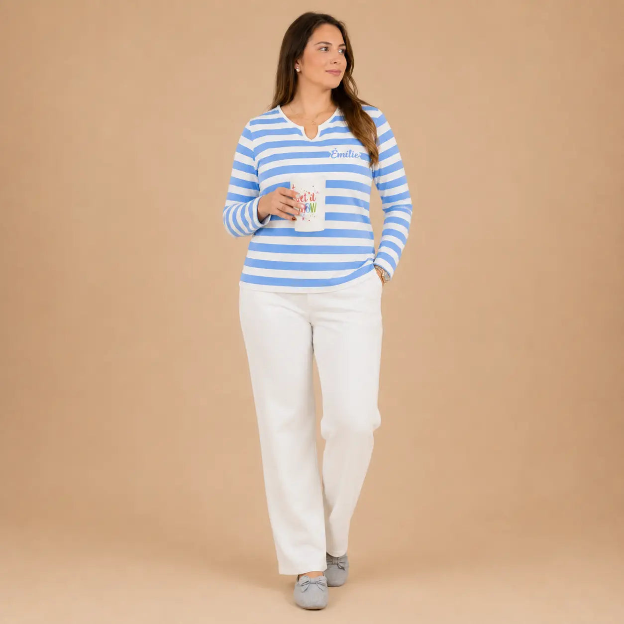 Pyjama femme - ensemble Horizon Bleu ciel