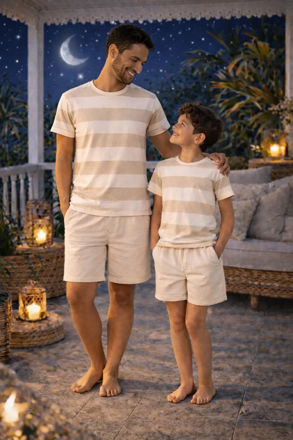 Pyjama Père et fils - ensemble dune élégance LB Pyjama