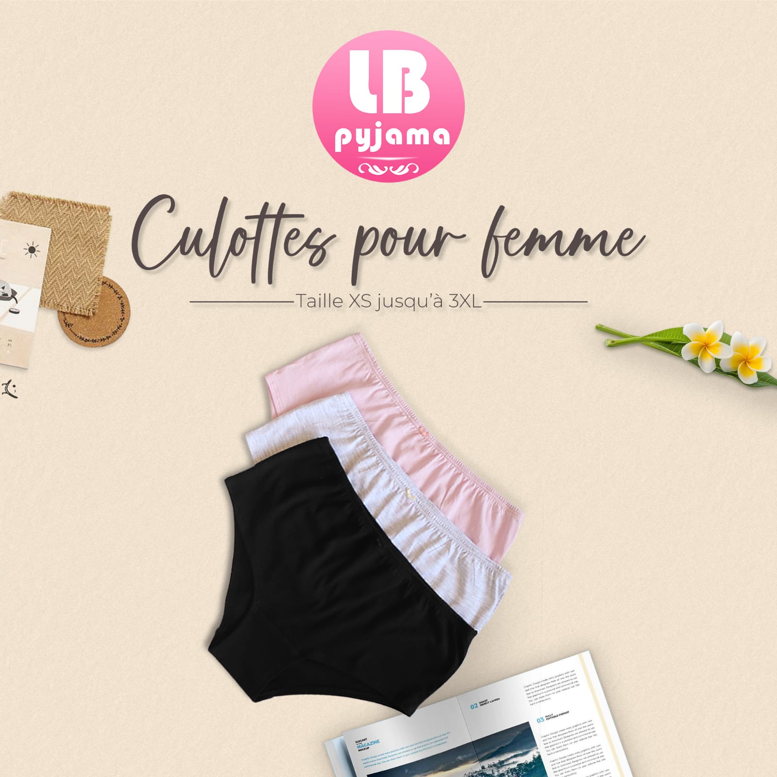 Lot de 3 culottes femmes – LB Pyjama