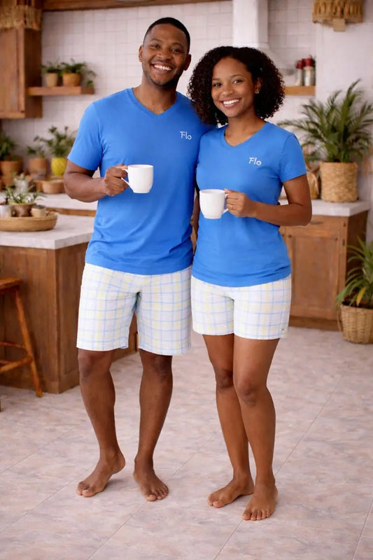 Pyjama couple - ensemble sourire du matin LB Pyjama