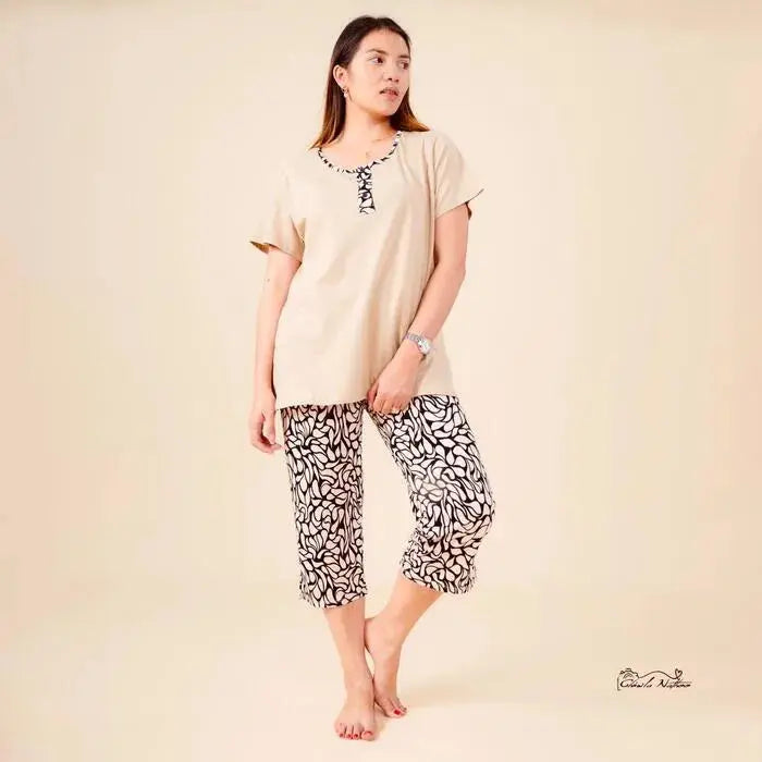 Pyjama femme ensemble girafe de savane LB Pyjama