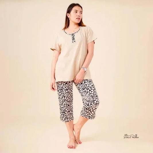 Pyjama femme ensemble girafe de savane LB Pyjama