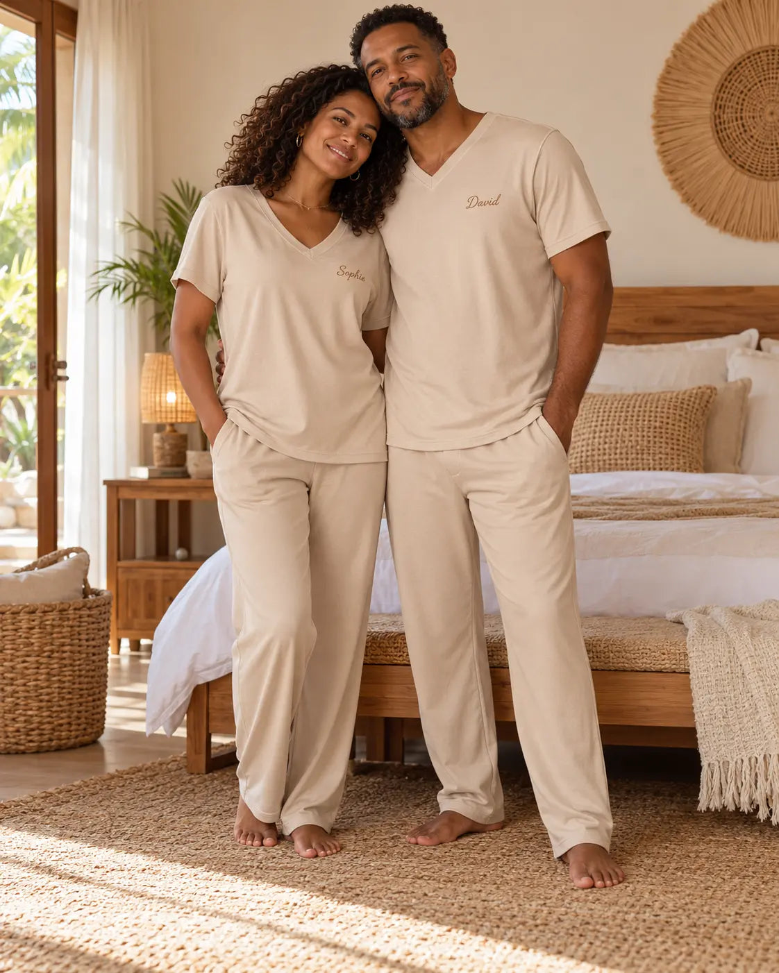Pyjama couple Sable Naturel LB Pyjama