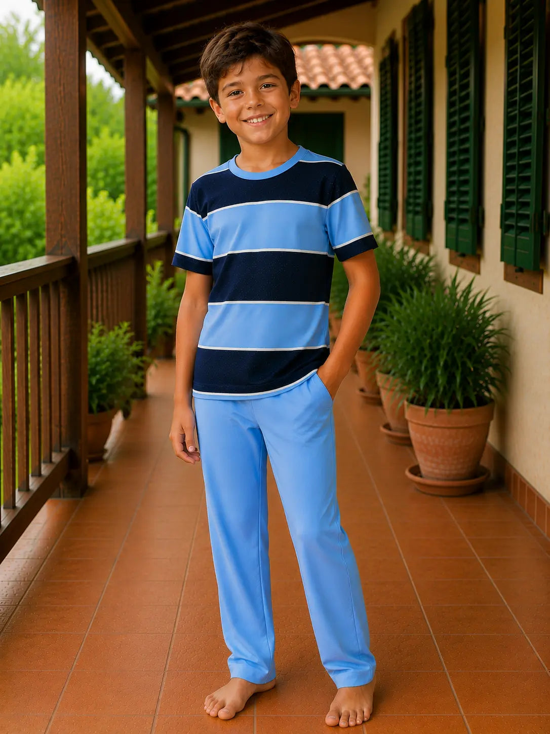 Pyjama garçon - ensemble Évasion marine LB Pyjama