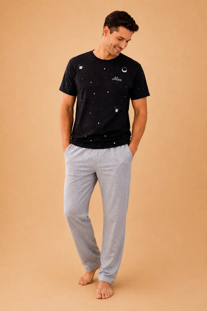 Pyjama Homme - ensemble coeur profond