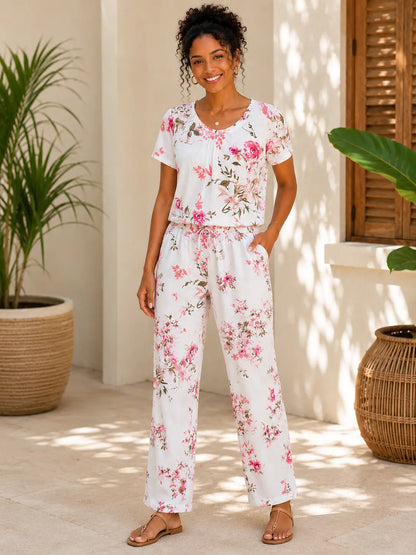 Pyjama femme - ensemble vacance à la plage LB Pyjama