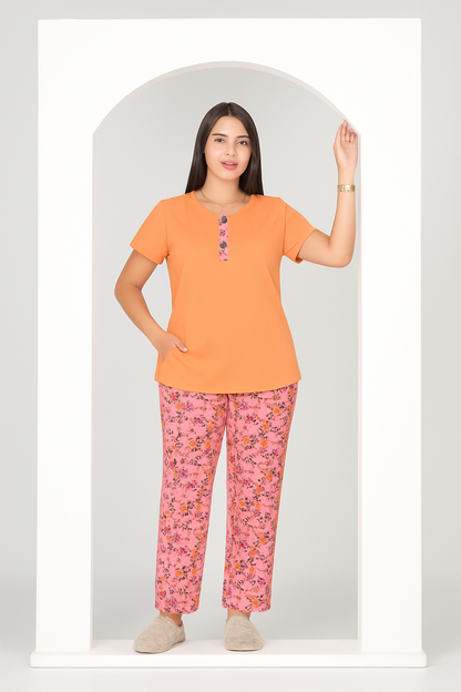 Pyjama femme ensemble rose cerisier