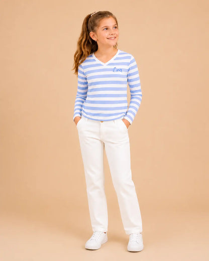 Pyjama fille - ensemble horizon bleu ciel