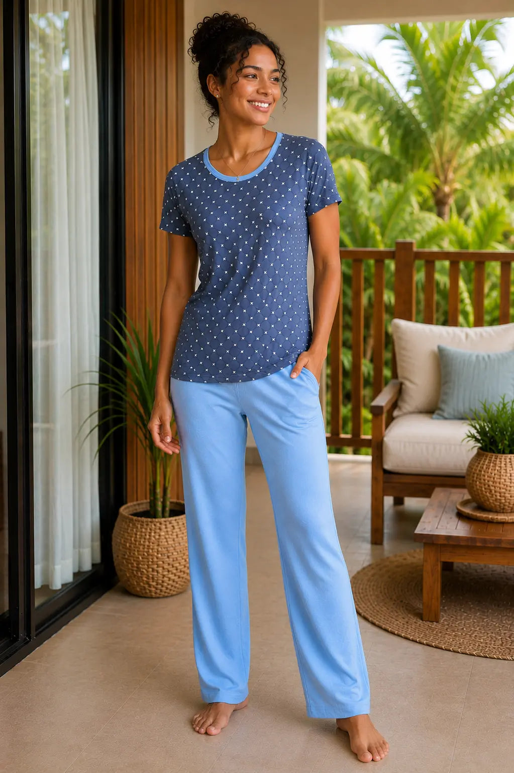 Pyjama femme - ensemble sourire du matin LB Pyjama