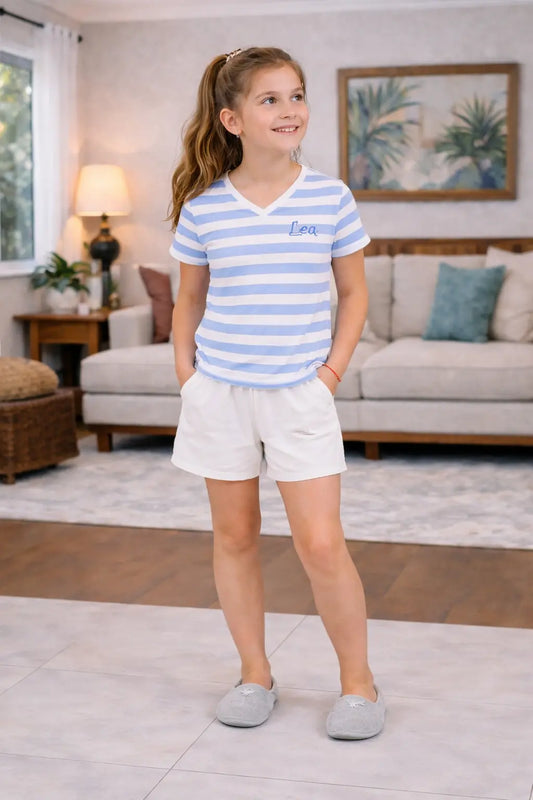 Pyjama fille ensemble horizon bleu LB Pyjama