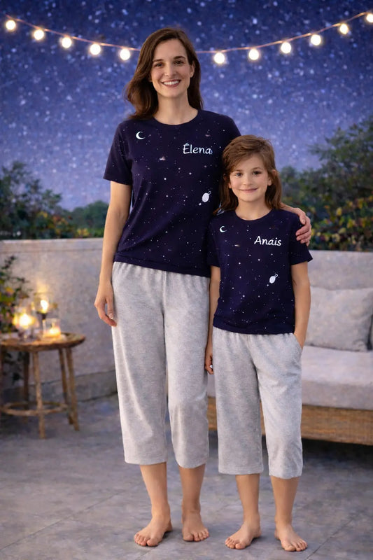 Pyjama Mère et fille - ensemble ciel profond LB Pyjama
