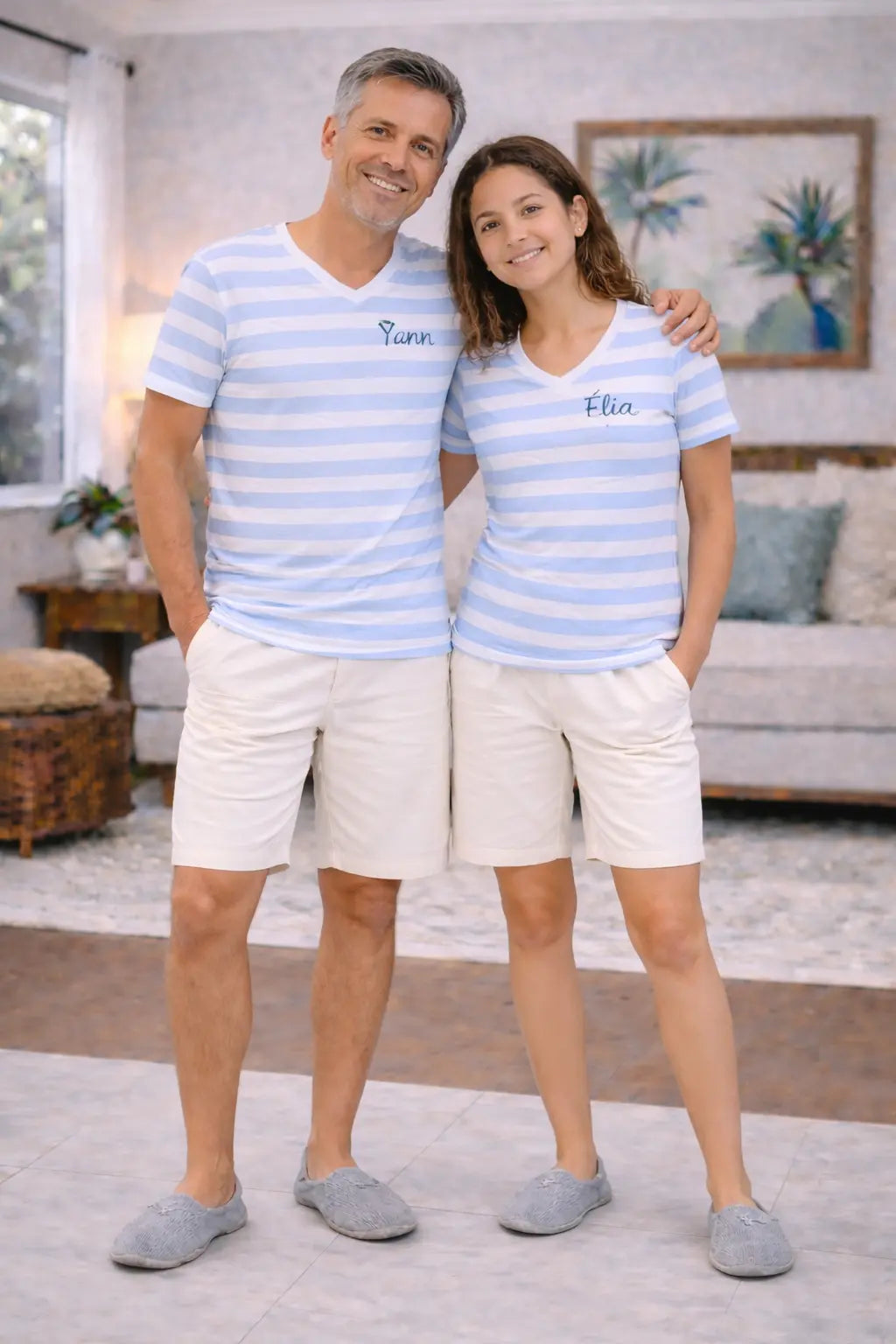 Pyjama couple - ensemble horizon bleu LB Pyjama