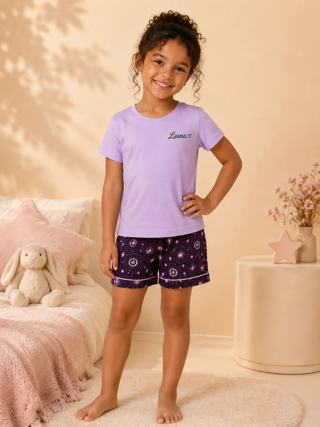 Pyjama fille - ensemble parfum floral