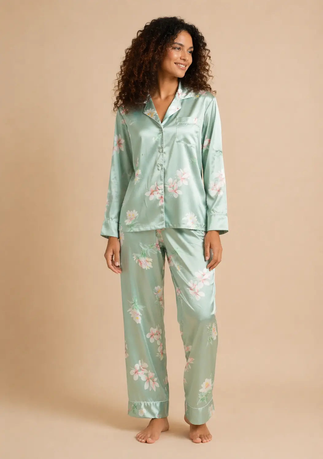 Pyjama femme - ensemble Émeraude du matin LB Pyjama