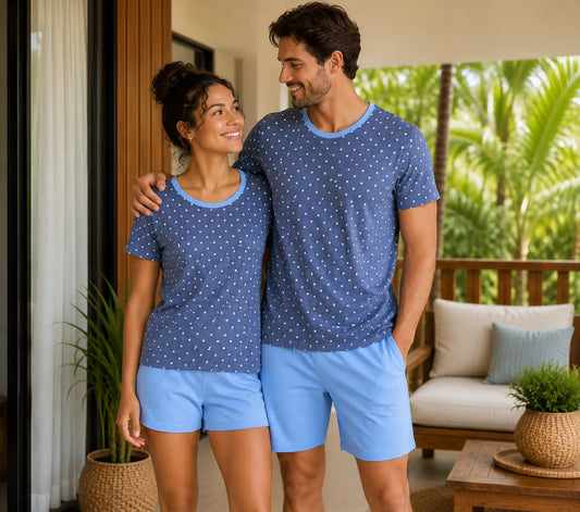 Pyjama couple - ensemble sourire du matin LB Pyjama