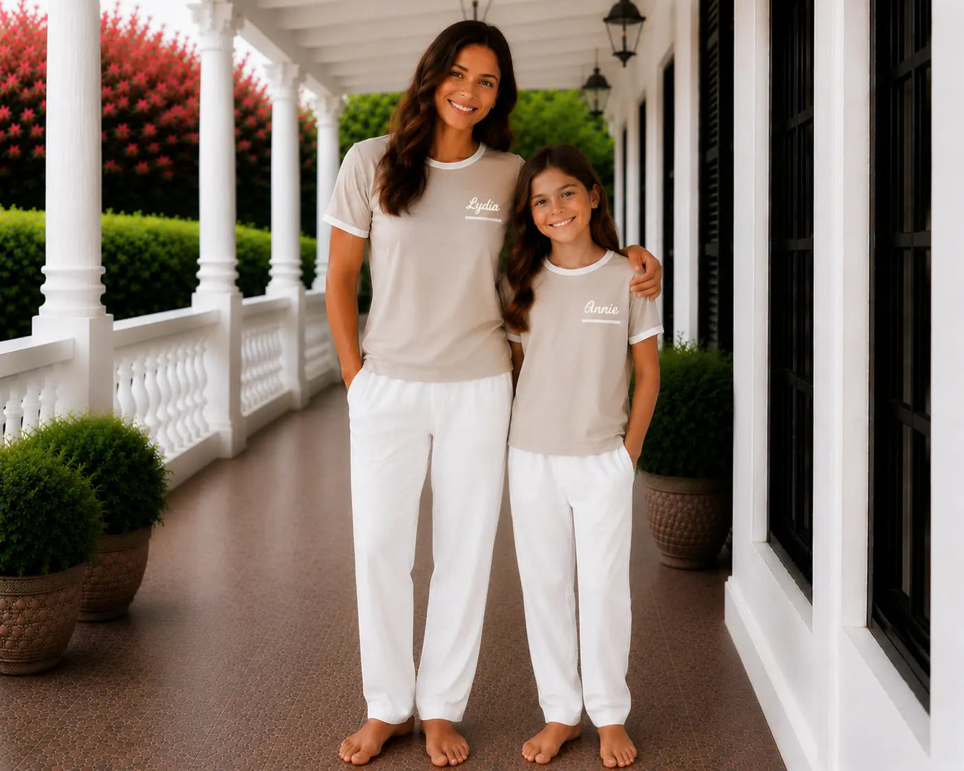 Pyjama Mère et fille - ensemble brise tropicale LB Pyjama