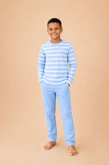 Pyjama garçon - ensemble bleu sérénité
