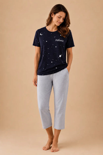 Pyjama femme - ensemble coeur profond