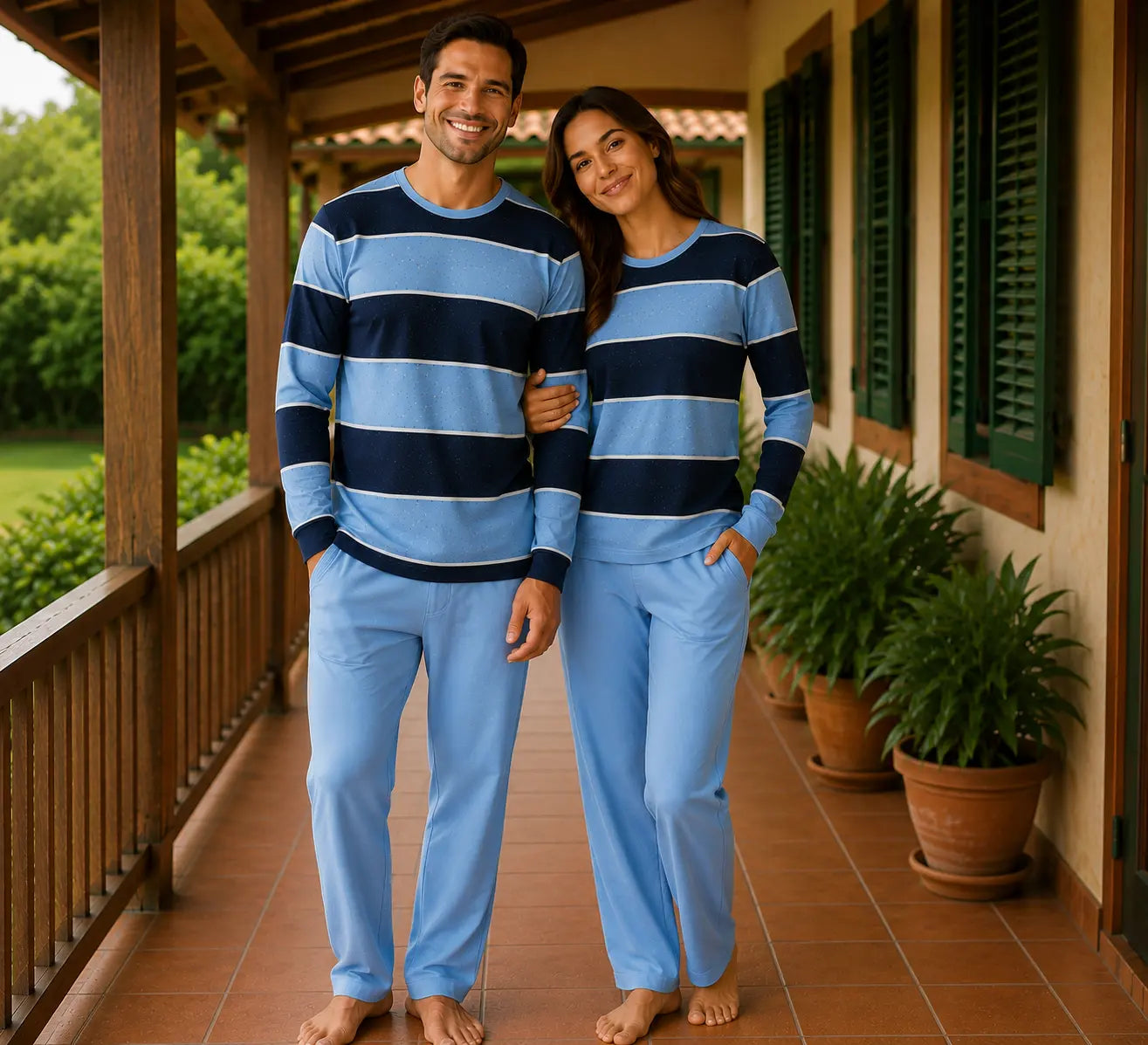 Pyjama couple - ensemble sourire du matin (Copie) LB Pyjama