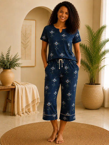 Pyjama Femme – Ensemble Nuit Florale