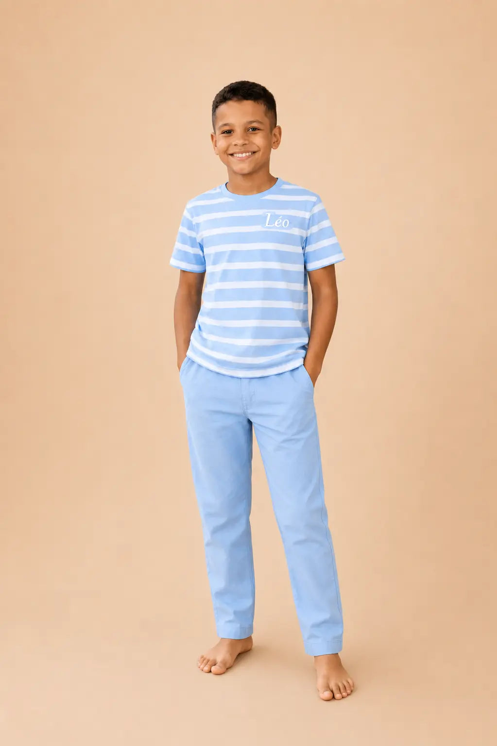 Pyjama garçon - ensemble bleu sérénité