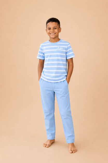 Pyjama garçon - ensemble bleu sérénité