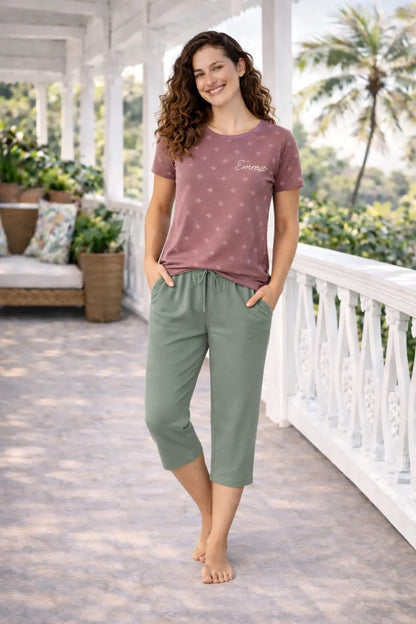 Pyjama femme - ensemble brise tropicale