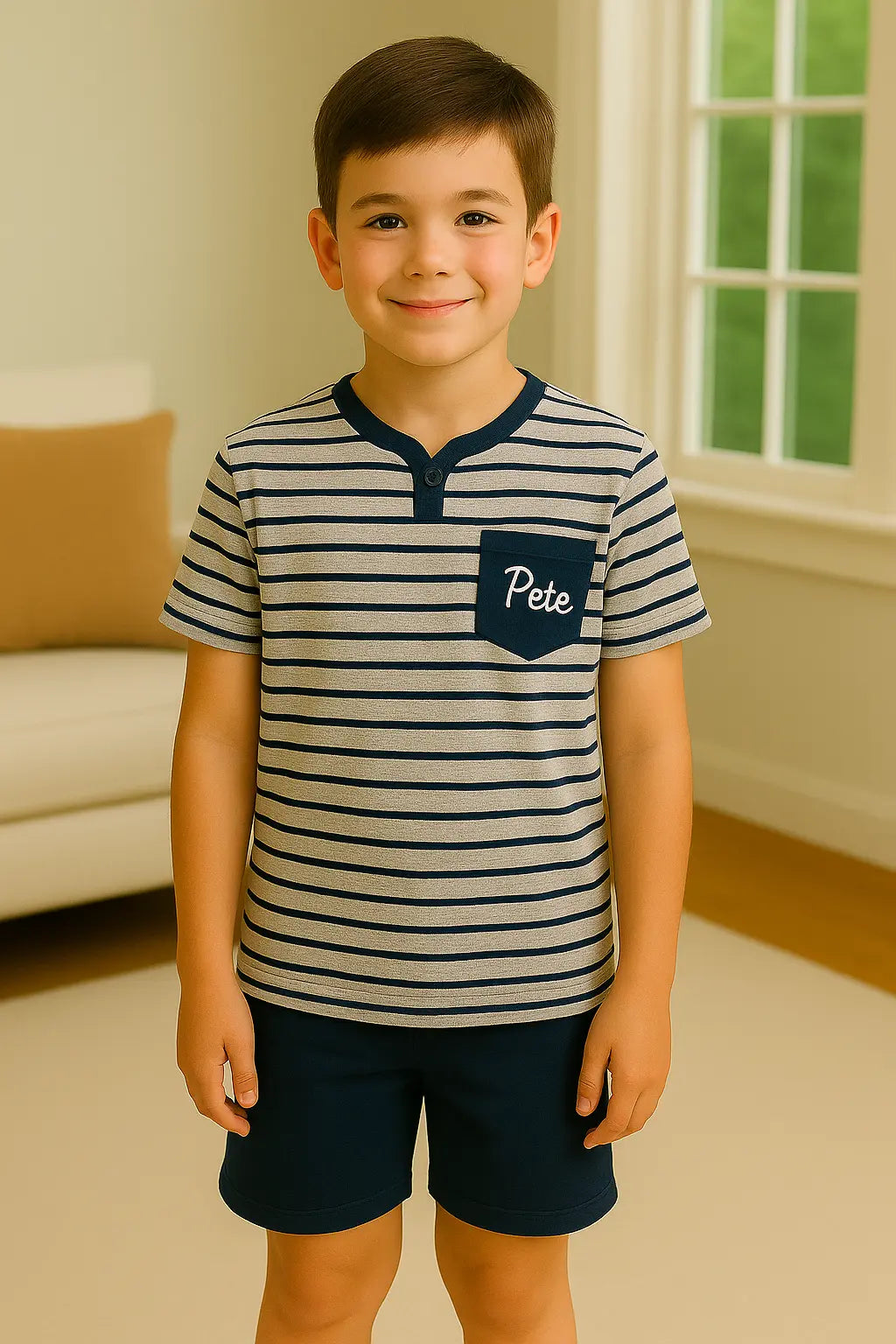 Pyjama garçon ensemble bleu réconfort LB Pyjama