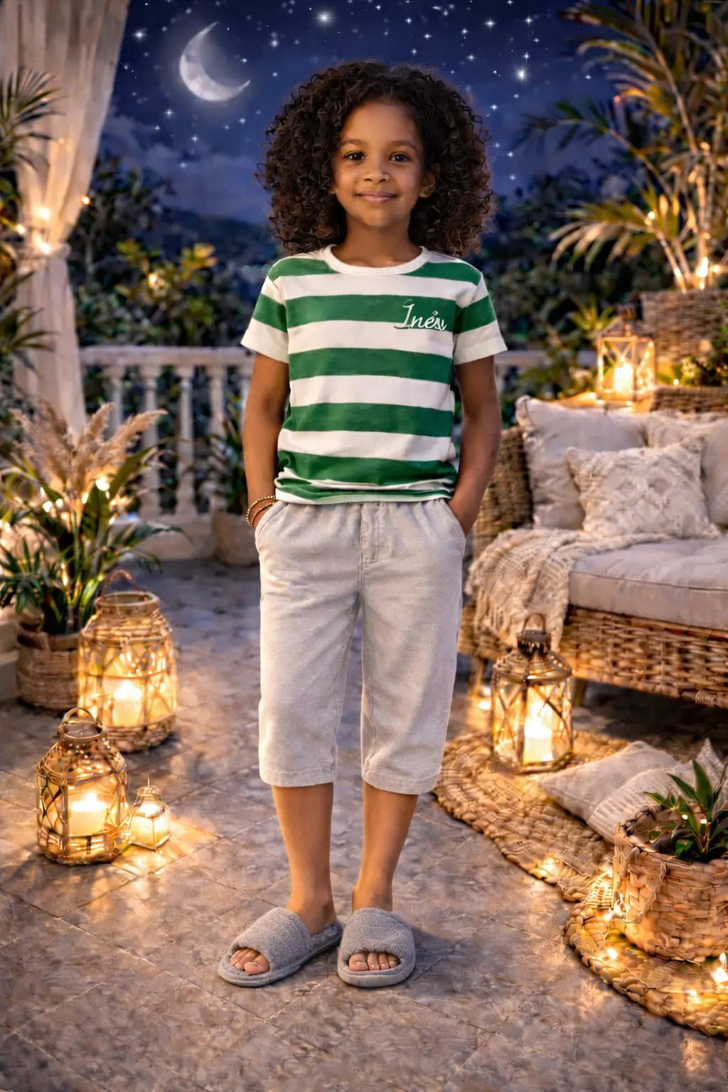 Pyjama fille ensemble jardin anglais