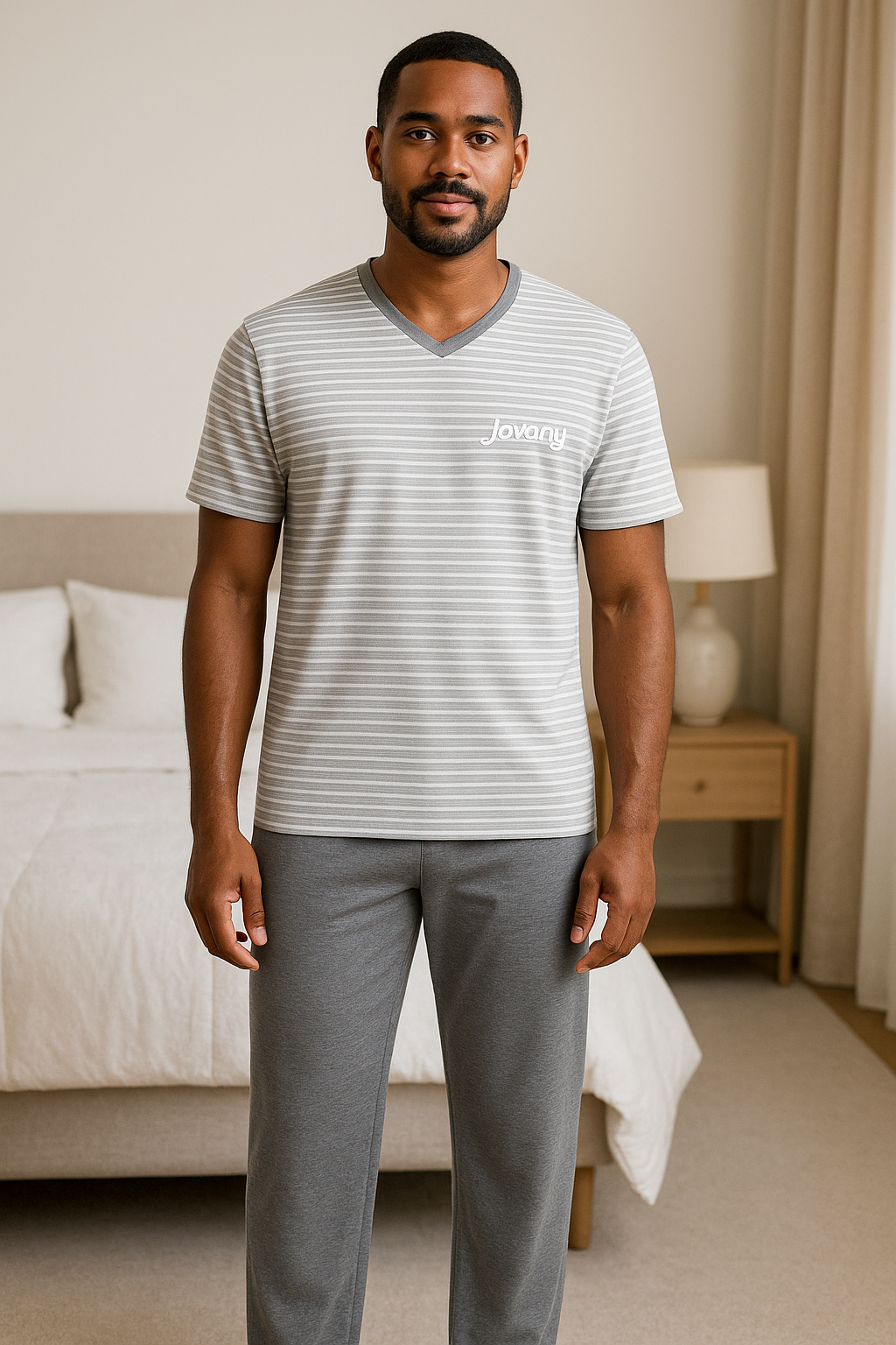 Pyjama homme ensemble gris urbain LB Pyjama