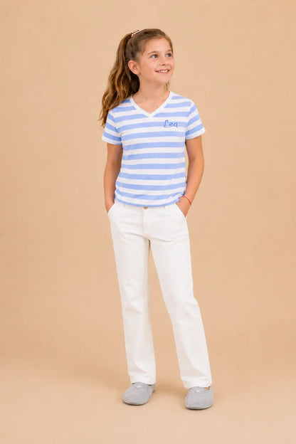 Pyjama fille - ensemble horizon bleu ciel