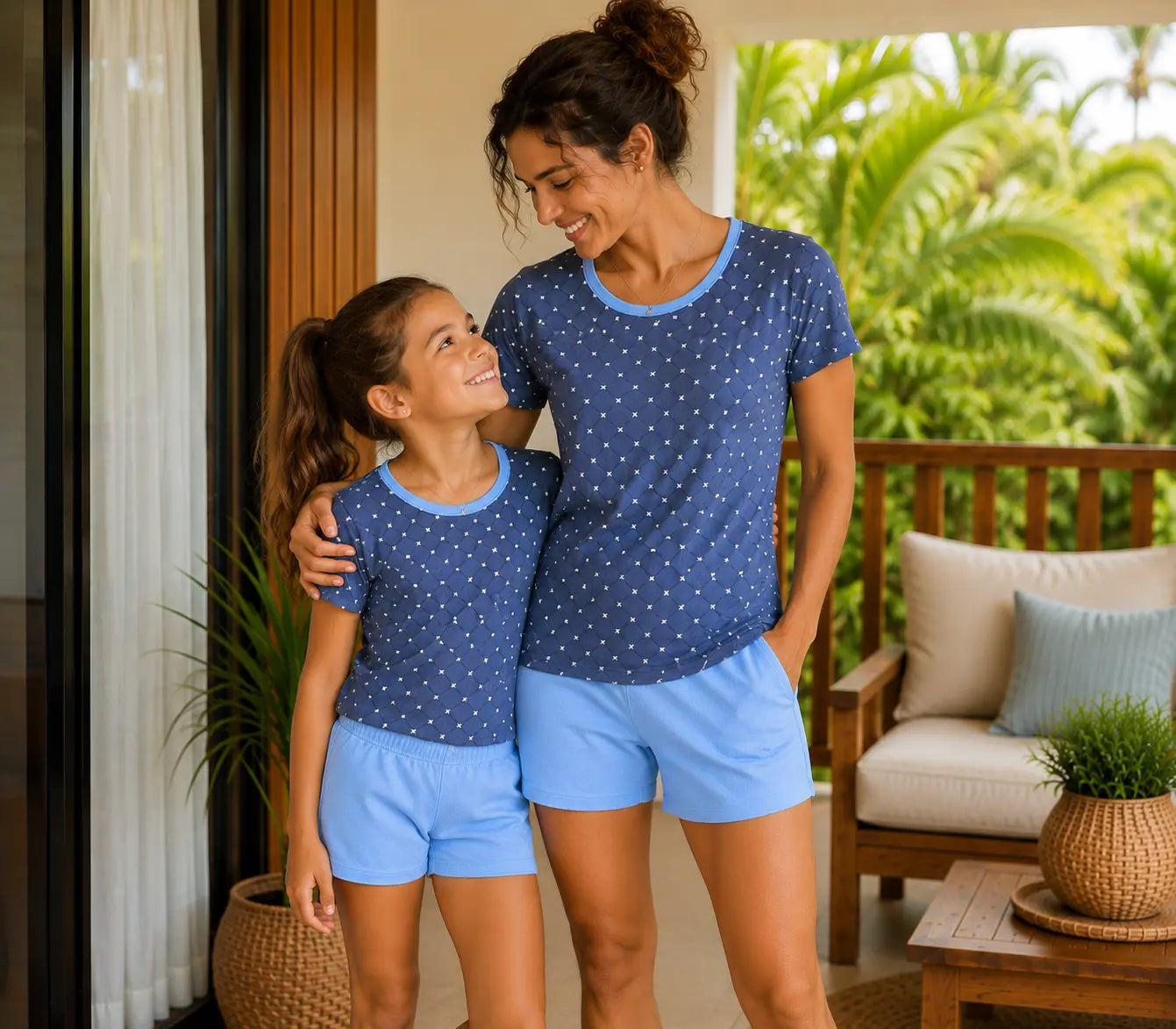Pyjama Mère et fille - ensemble sourire du matin LB Pyjama