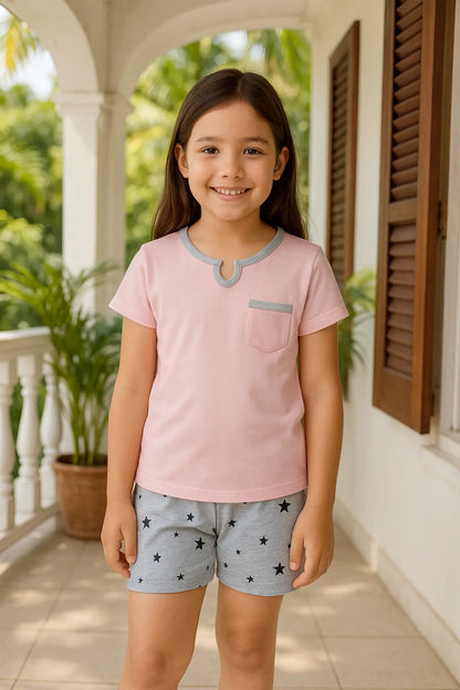 (Copie) Pyjama fille ensemble bleu réconfort LB Pyjama