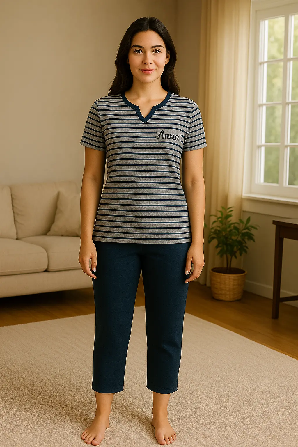 Pyjama femme ensemble bleu réconfort LB Pyjama