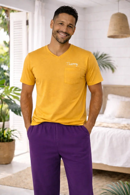 Pyjama homme ensemble lumière et lavande LB Pyjama