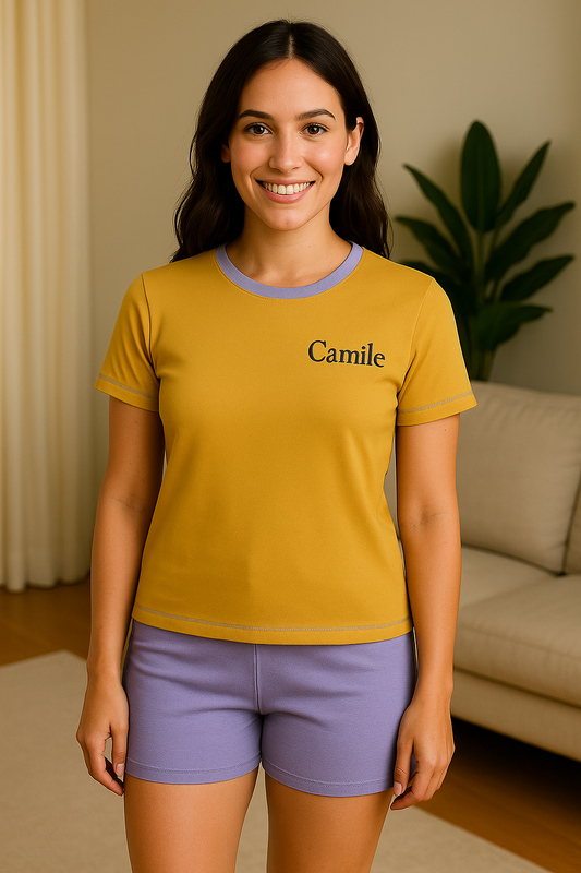 Pyjama femme ensemble lumière et lavande