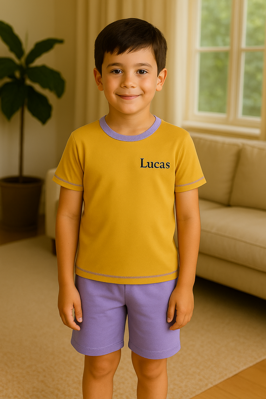 Pyjama garçon ensemble Lumière et Lavande