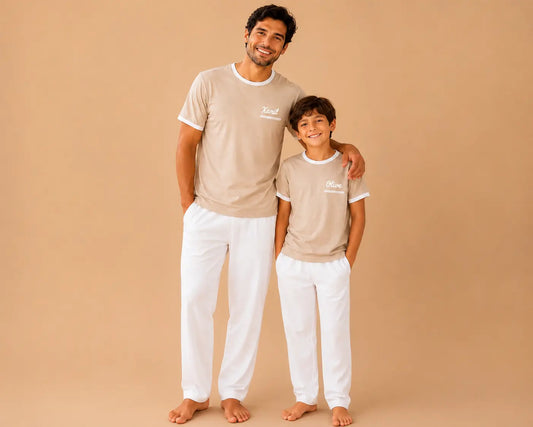 Pyjama père et fils - ensemble brise tropicale