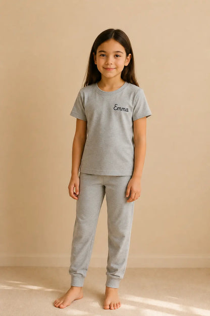 Pyjama fille ensemble gris signature