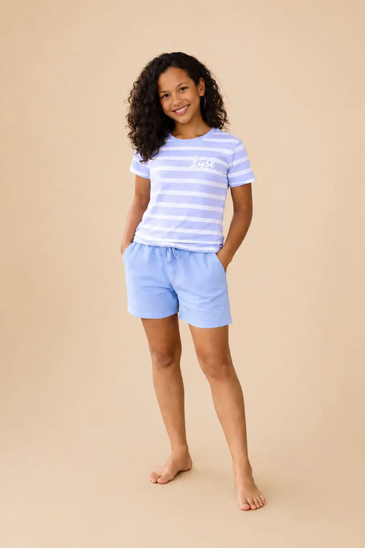 Pyjama fille-ensemble bleu sérénité