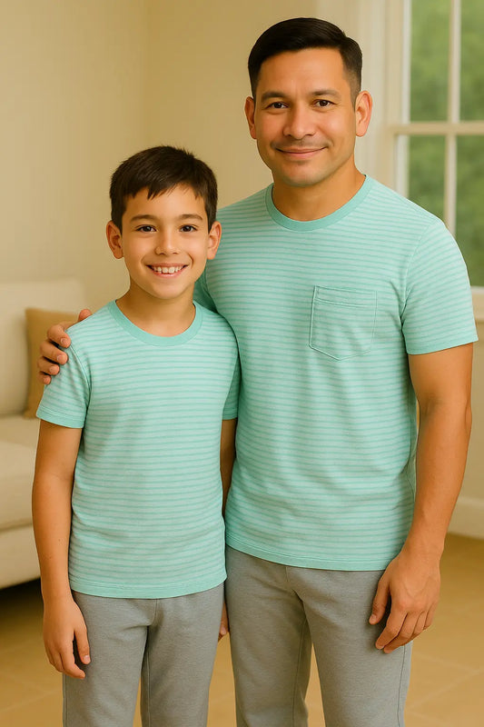 Pyjama duos père et fils ensemble tendre connection LB Pyjama