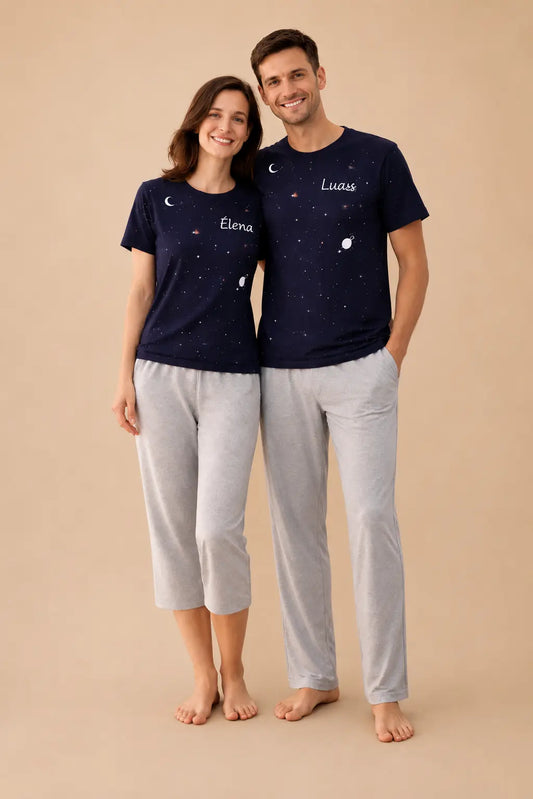 Pyjama couple - ensemble coeur profond