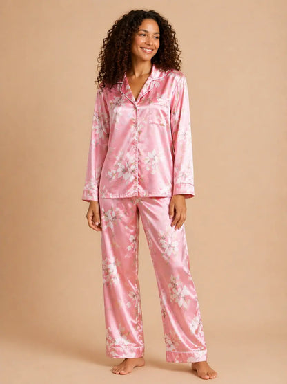 Pyjama femme - ensemble Quartz Rose du soir LB Pyjama