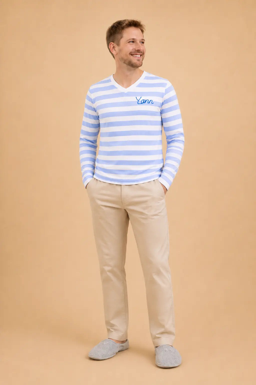 Pyjama homme - ensemble horizon bleu ciel