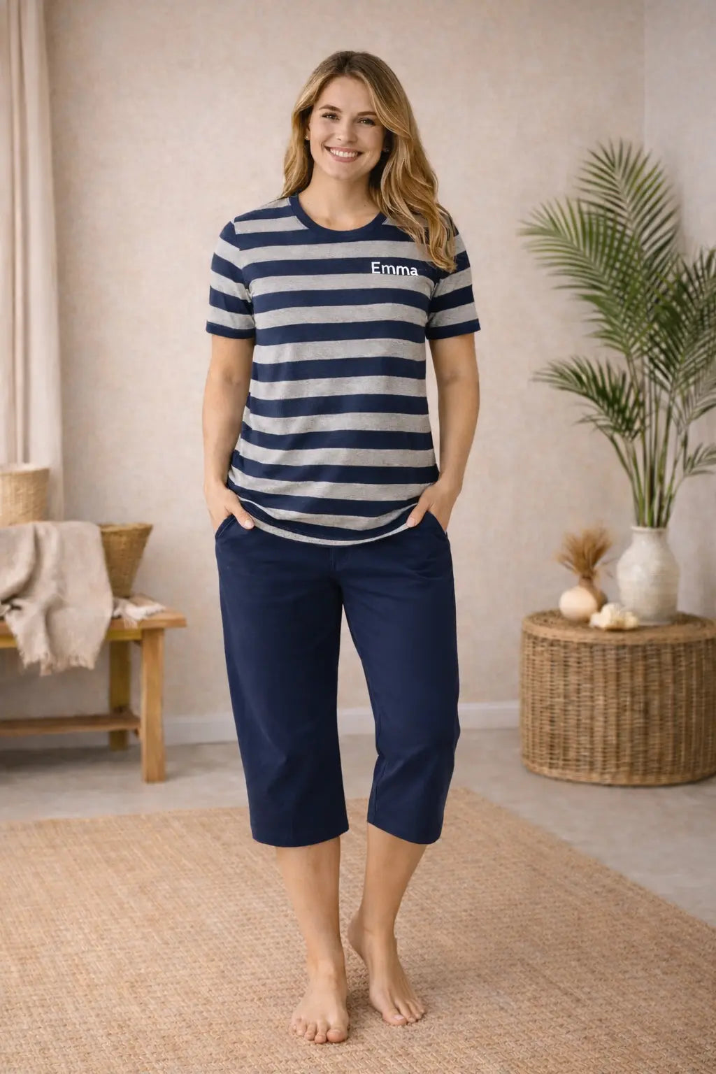 Pyjama femme - ensemble marin et sourire LB Pyjama