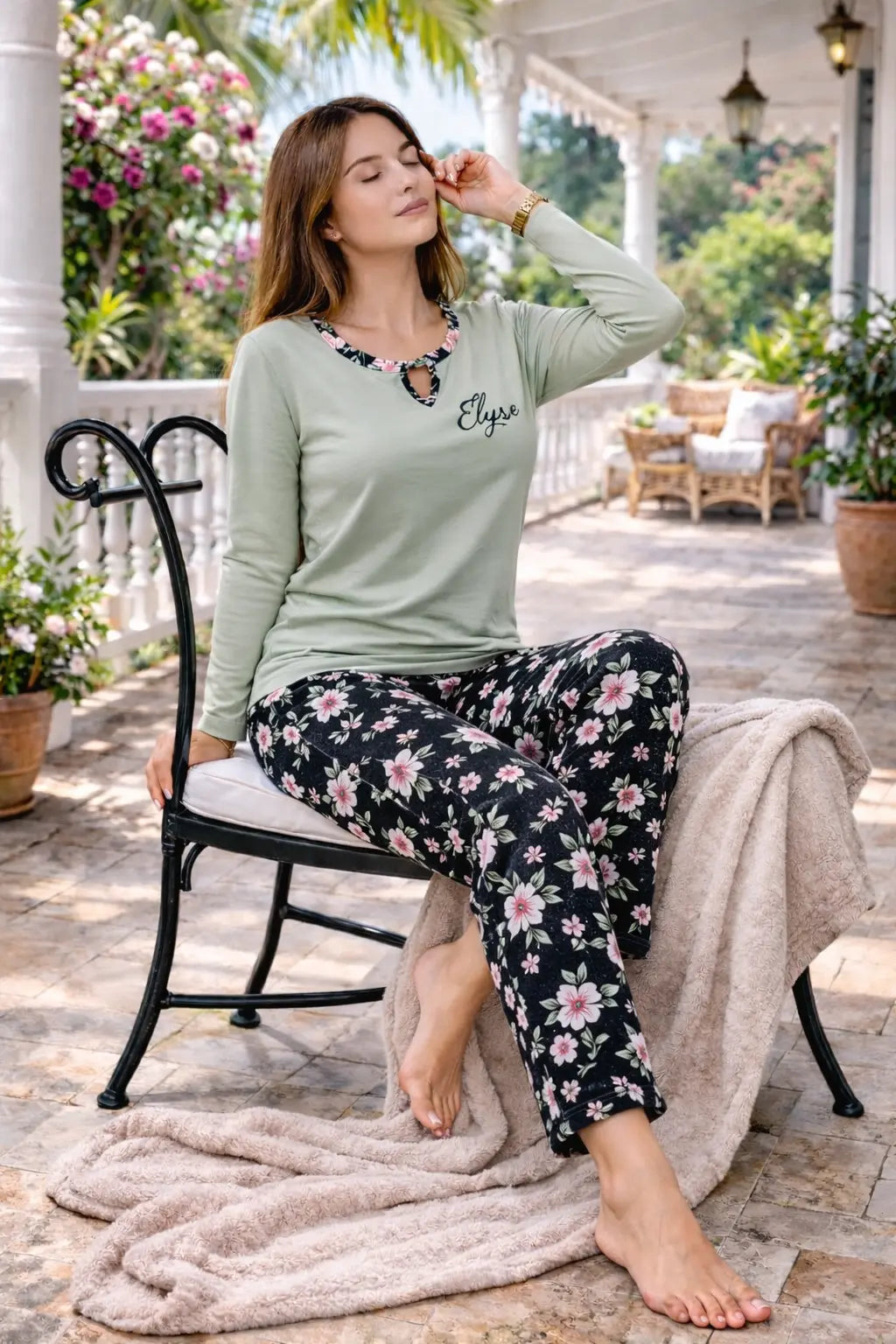 Pyjama femme - ensemble élyse naturel